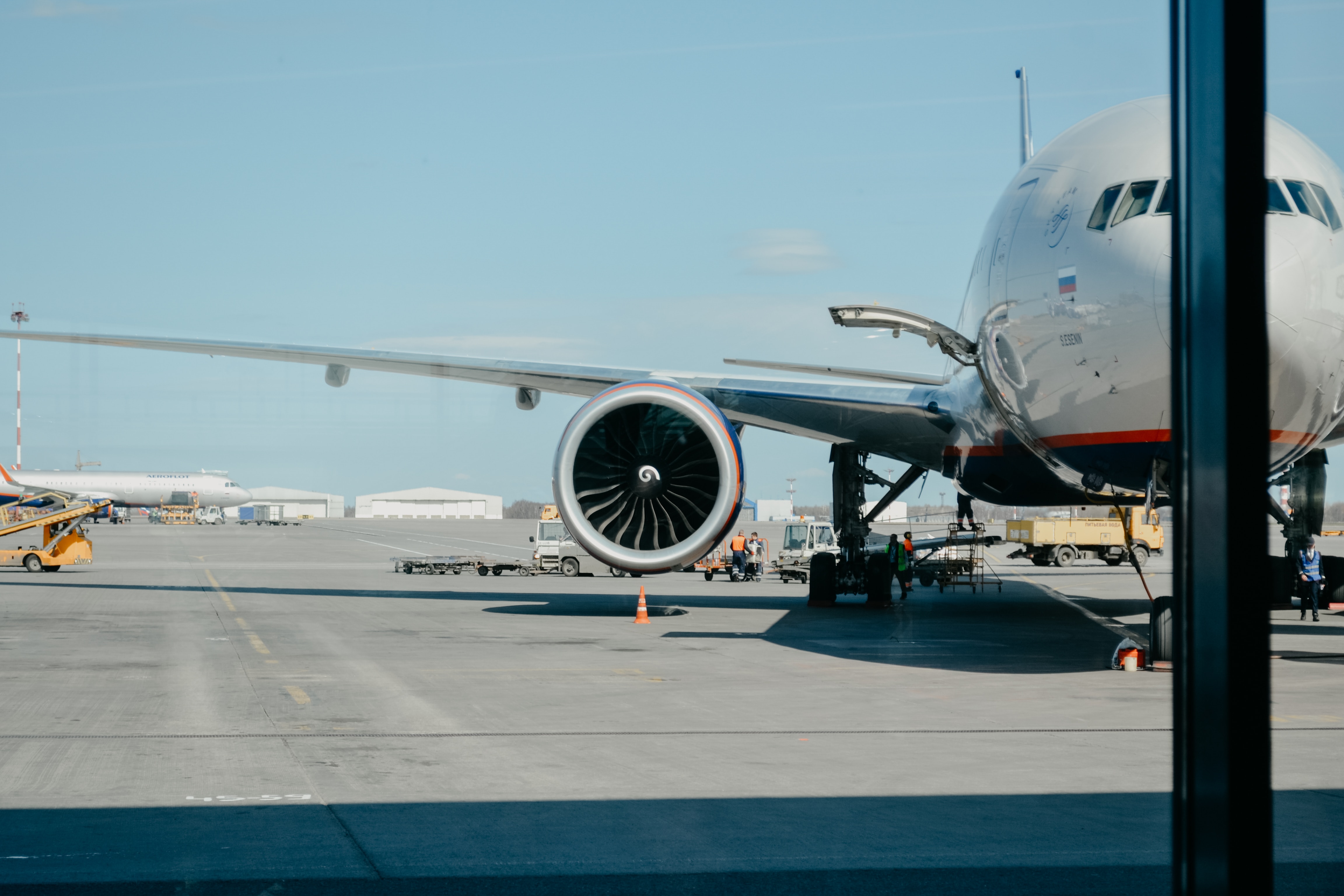 Airplane at dock