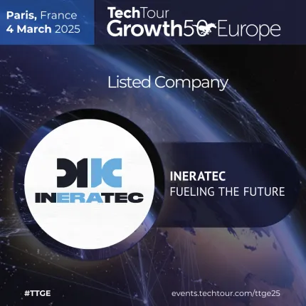 INERATEC has been named on the TechTour Growth50 List 2025 