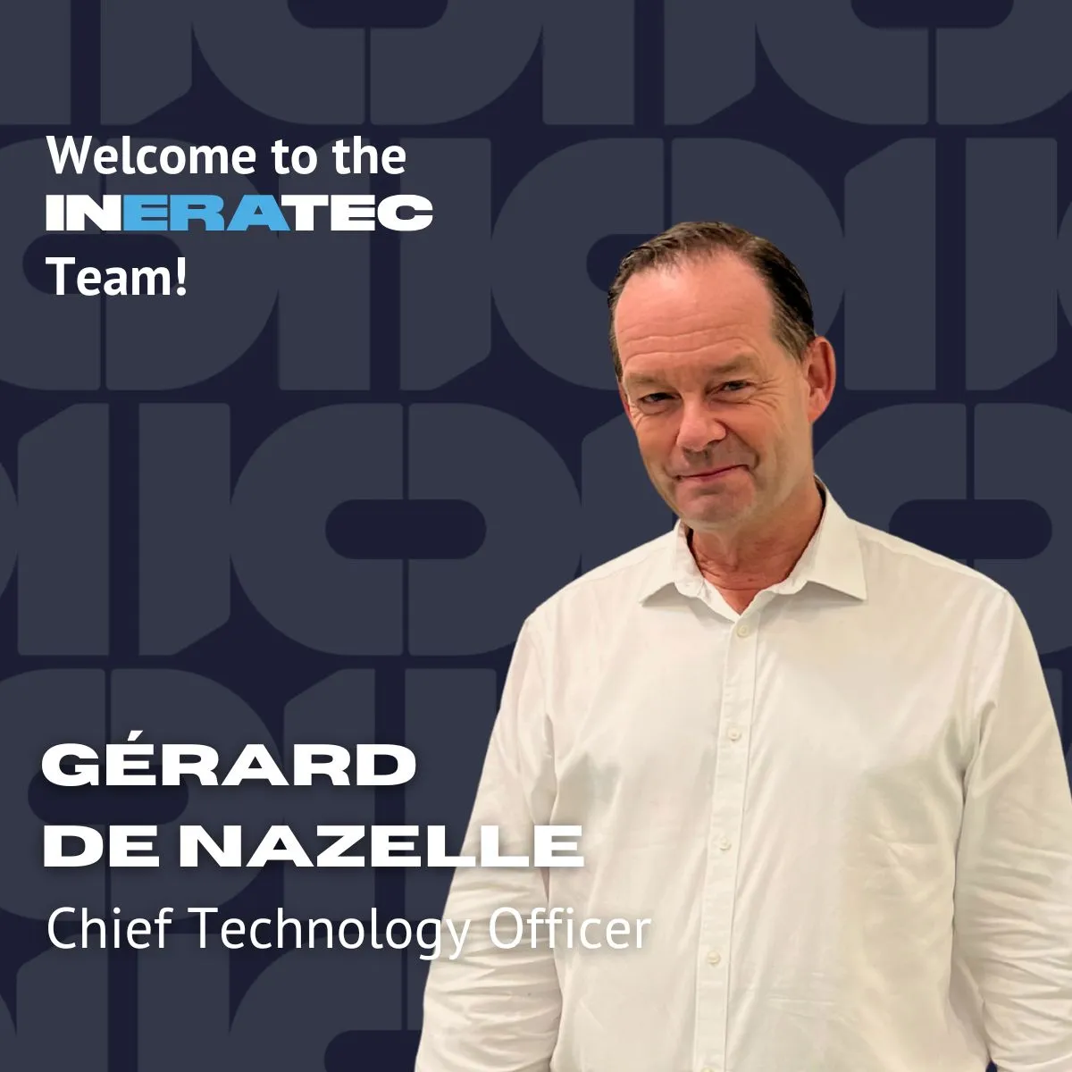 Gerard de Nazelle verstärkt das Team von INERATEC