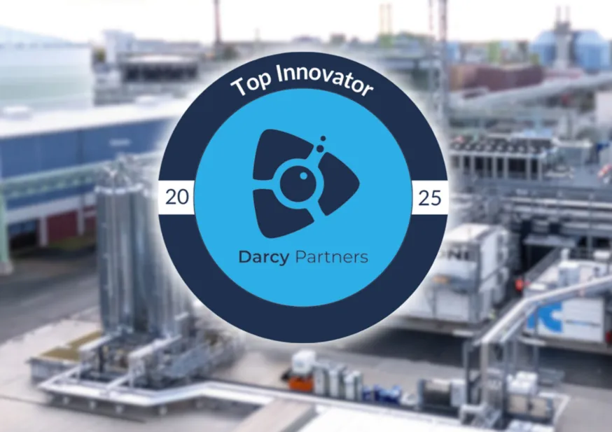 Darcy Partner zeichnet INERATEC als Top-Innovator bei kohlenstoffarmen Kraftstoffen aus